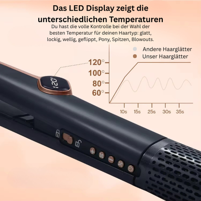 2-in-1 Föhn &amp; Glätteisen – Trocknen &amp; Stylen in einem Schritt